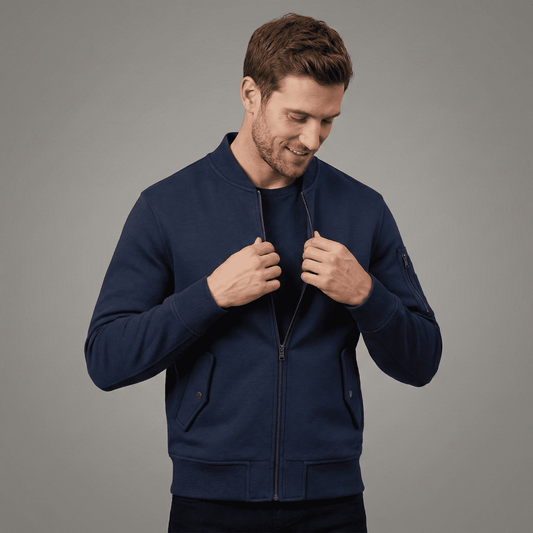 Double-Knit Bomber Jacket